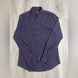 Express Men's Dark Purple Dress Shirt (Slim - Performance)